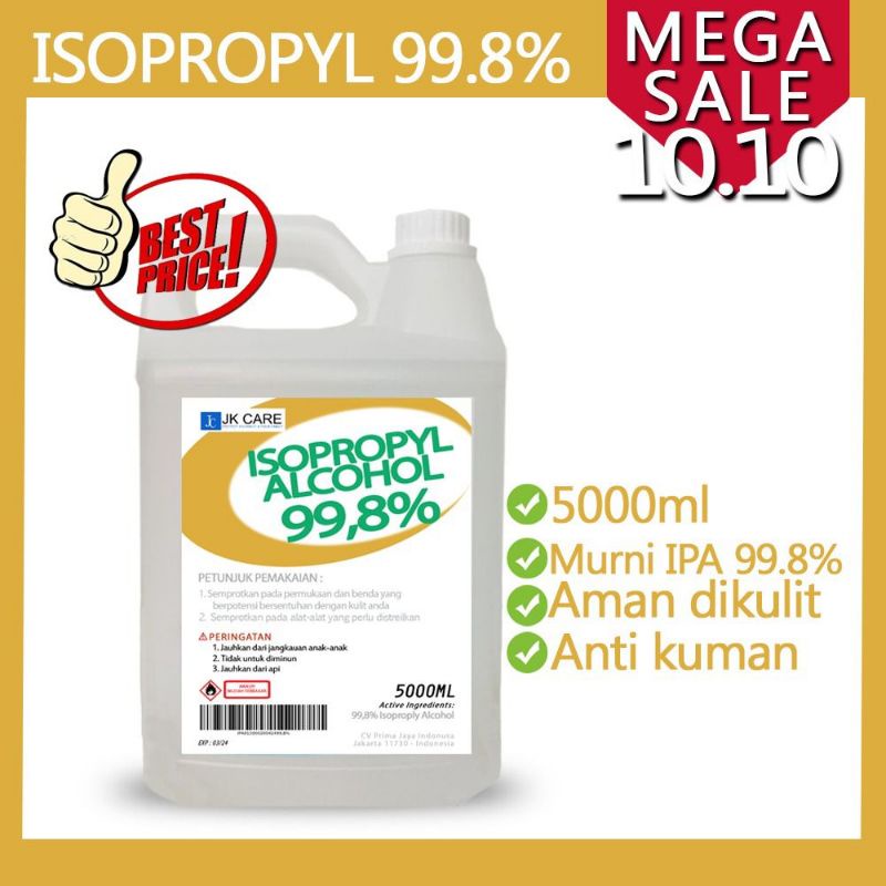 JKCARE ISOPROPYL ALKOHOL 99,8% 5 LITER original