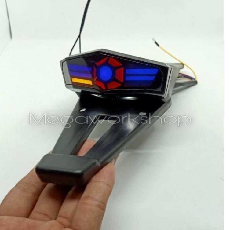 Lampu Stop Spakbor Belakang Stoplamp Variasi Blue 3in1 LED KLX S L G SE BF 150 KLX 250 D-TRACKER B4W