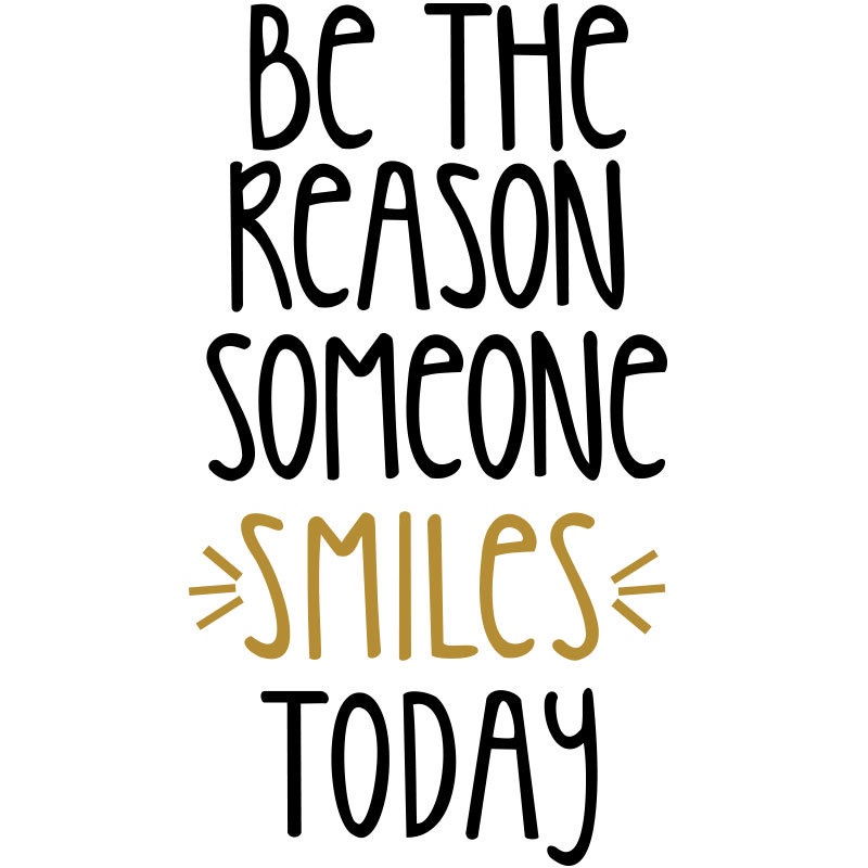 Stiker Dinding Desain Be The Reason Someone Smile Today Bahan Vinyl