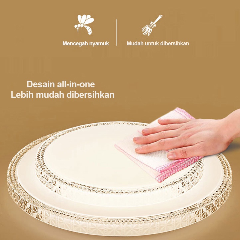 Golden LED Plafon Lampu 3 Warna Hemat Energi