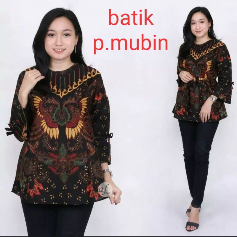 Jual Batik Murah Baju Batik Wanita Blus Atasa Batik Baju Kantor Batik ...