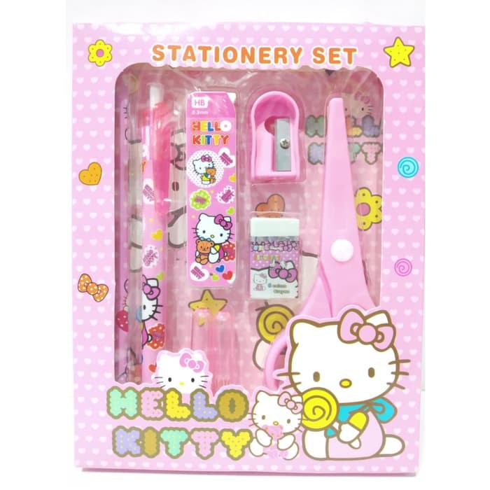 

Paket Ujian - Paket Alat Tulis - Paket Puzzle Anak Stationery Set Gunting Hello Kitty Alat Tulis