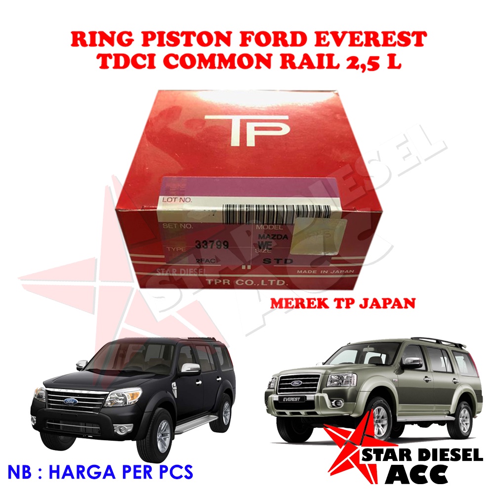 FORD EVEREST RING PISTON TDCI ASLI TP STD RING PISTON TP JEPANG