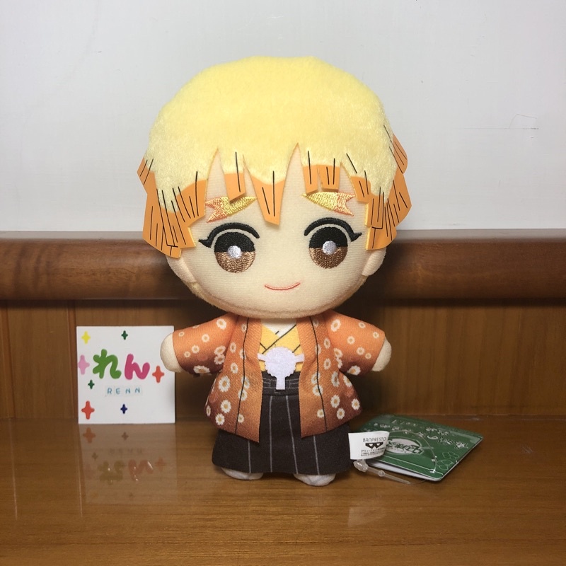 Demon Slayer Kimetsu no Yaiba Agatsuma Zenitsu Bandai Tomonui Namco Limited Plush Doll Boneka