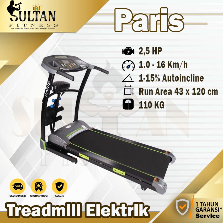 Alat Fitness Treadmill Elektrik iReborn Paris Ireborn Original