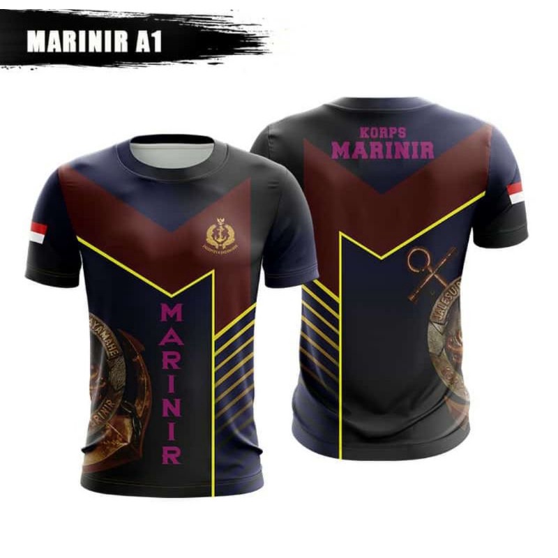 JERSEY KAOS MARINIR UNGU KEREN TERMURAH