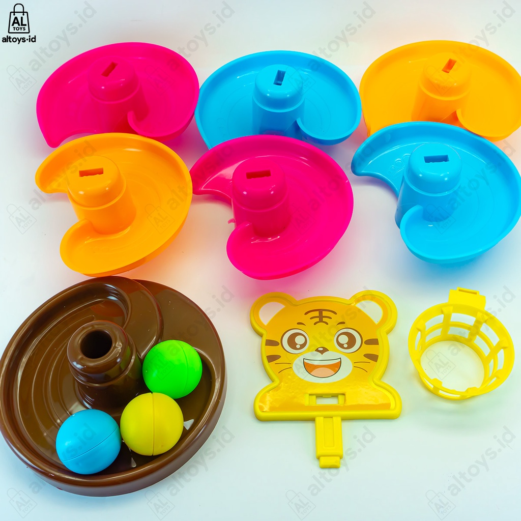 Spiral Tower Rolling Ball Mainan Anak Edukasi Seluncuran Bola Mainan Anak Tower Seluncur Warna Warni Rotation Orbit SH225