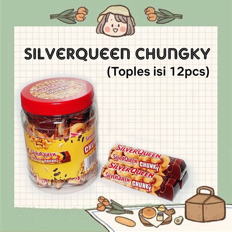 

Silverqueen Chungkybar Jar/Toples 33grx12pcs
