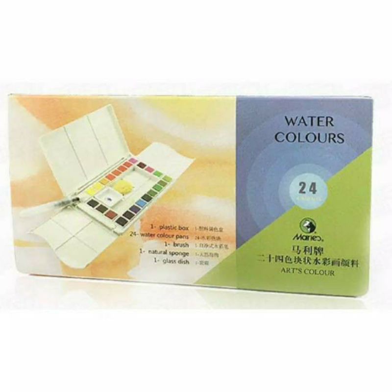 

MARIES Water Colour Set Type W-4024 24 warna (CAT AIR)