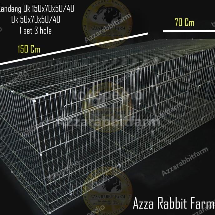 kandang galvanis kelinci atap miring kebelakang