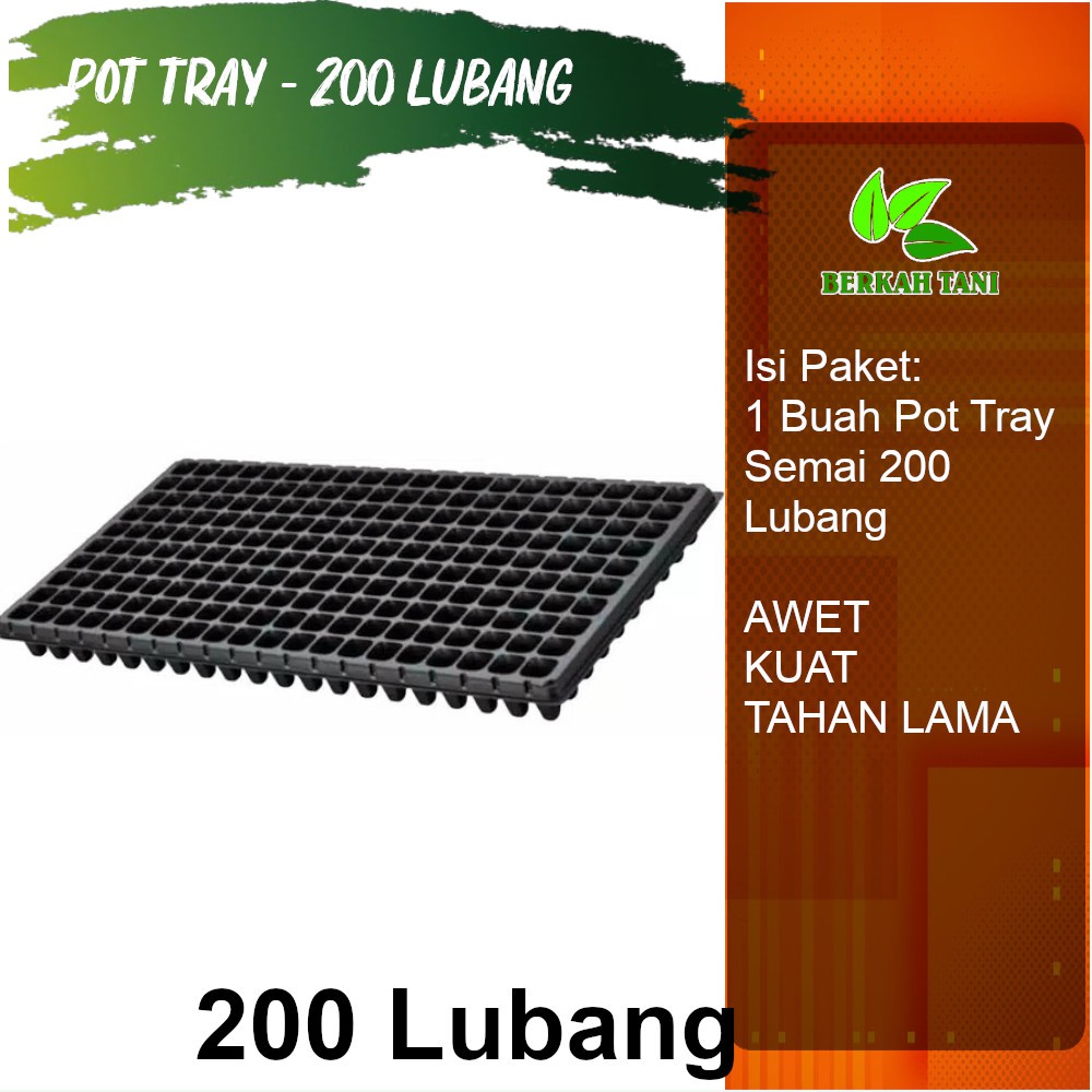 Tray Semai Pot Tray 200 lubang Bahan Tebal