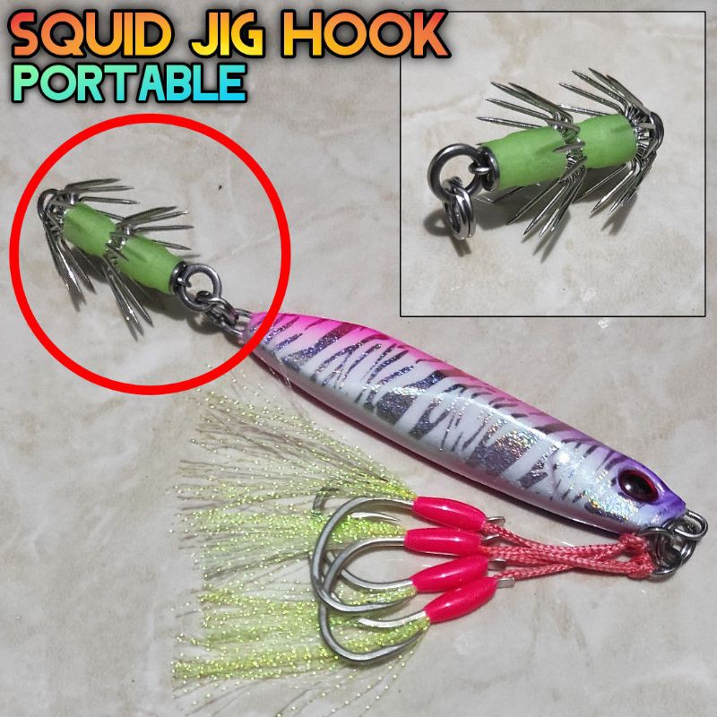 Kail Cumi Portable Untuk Umpan Pancing Metal Jig Minnow