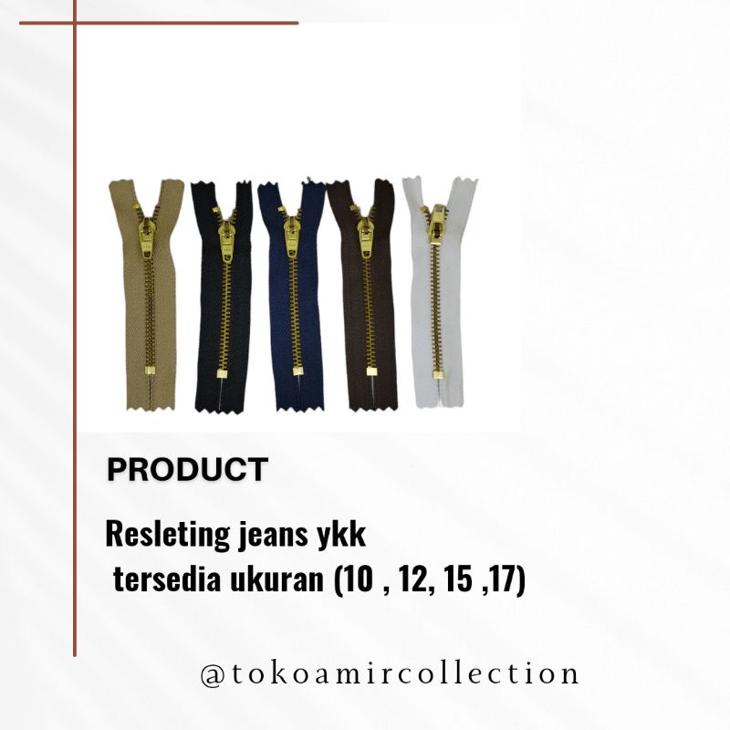 Resleting Jeans YKK