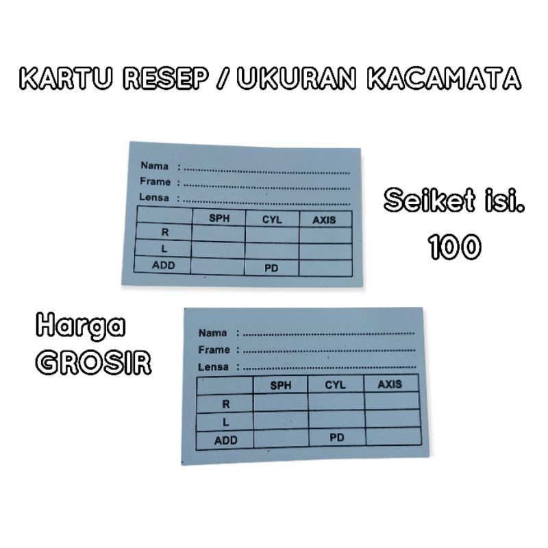 

KERTAS RESEP KACAMATA,KERTAS UKURAN KACAMATA OPTIK