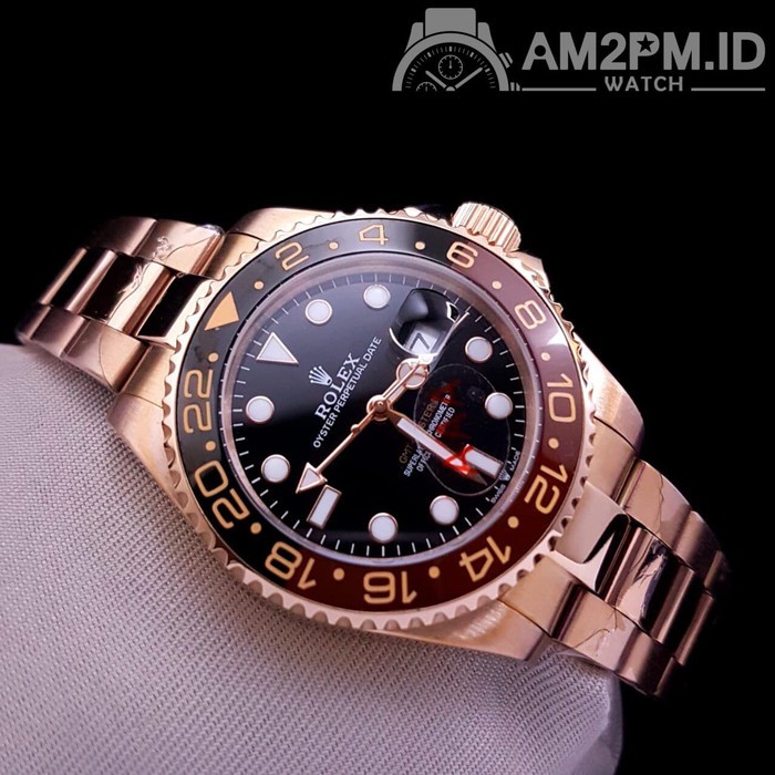 Suplier Jam Tangan Rolex GMT Master II Automatic Full Rose Gold