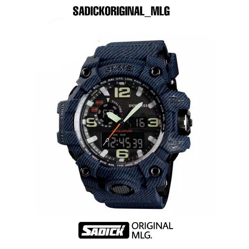 SKMEI Jam Tangan pria 1155 Skmei 1155 denim / Skmei Original / Digital