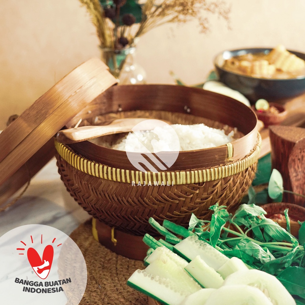 Bakul Nasi + Tutup Bambu