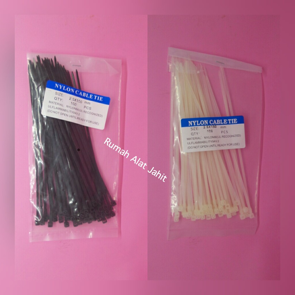 Nylon Kabel Tis / Cable tie / Pengikat Kabel Ukuran 2,5 x 150 mm