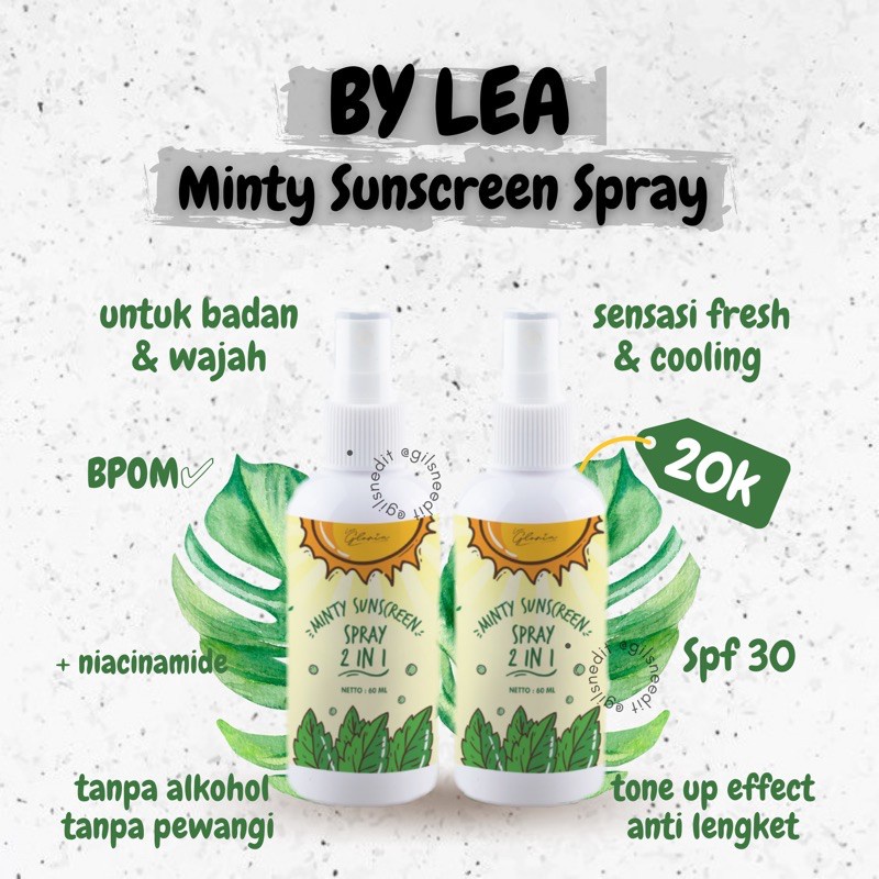 Minty Sunscreen Spray 2In1 By Lea Gloria