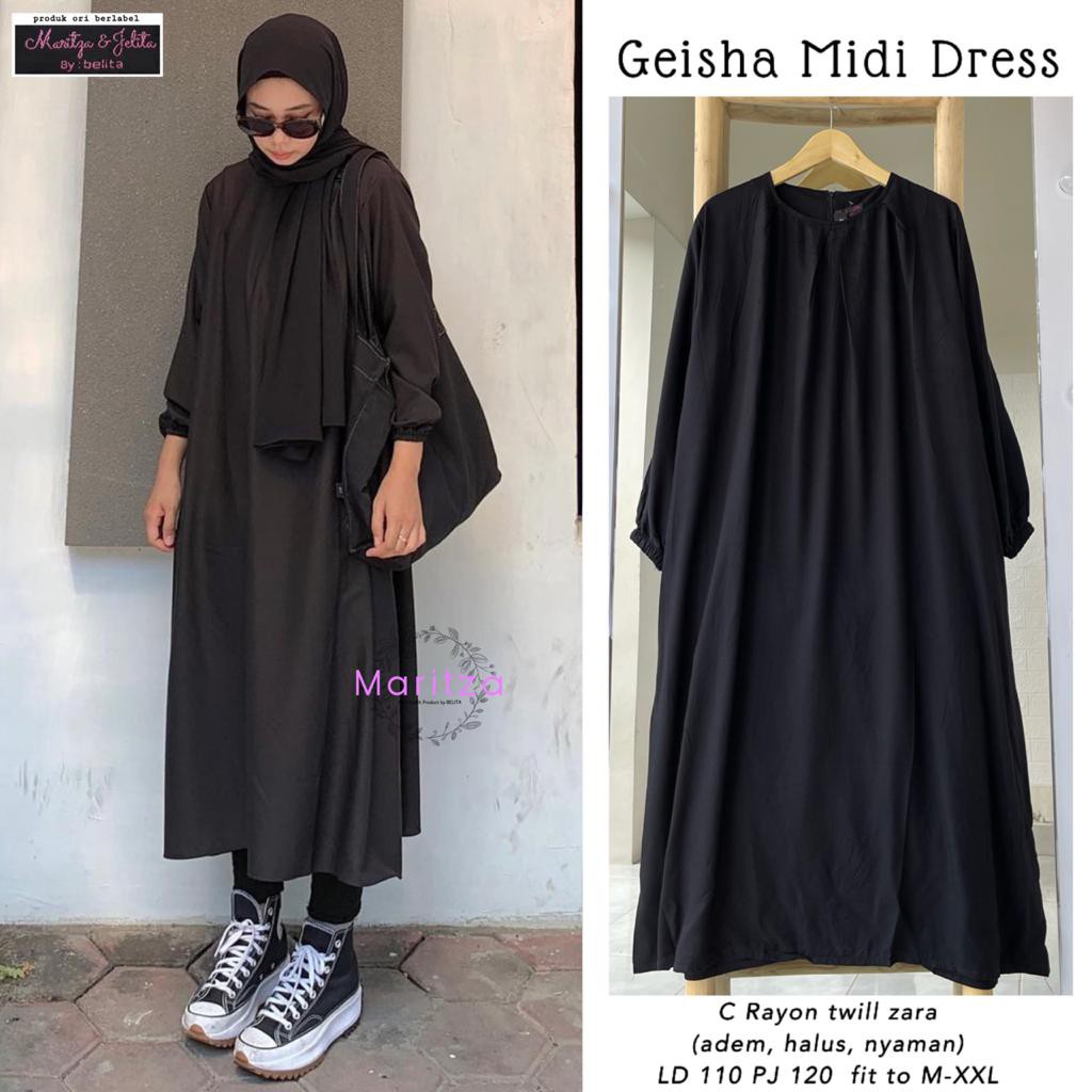 geisha midi dress maritza
