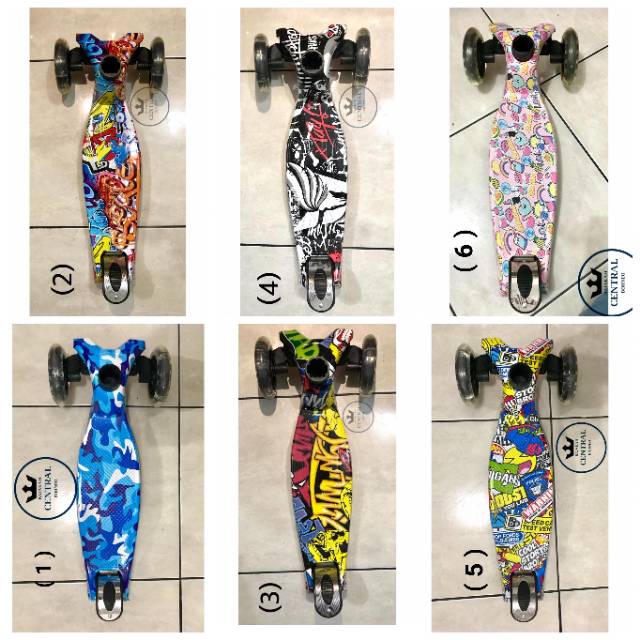 READY SEMUA MOTIF !! 21st KICKBOARD SCOOTER / SKUTER / OTOPED ANAK KEKINIAN 3 RODA +FREE BUBBLE WRAP