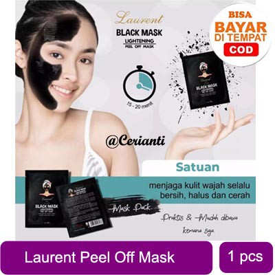 Laurent Peel Off Black Mask Masker Peel Off 10Gr