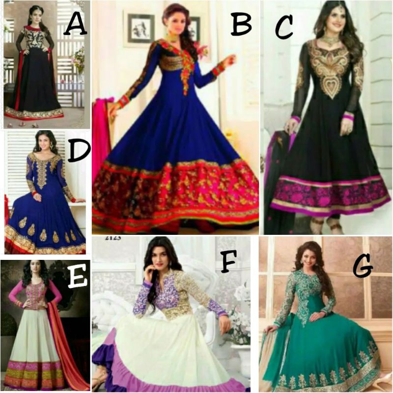 Baju Muslim Wanita Baju Pesta Gamis Bordir Dress Pesta Dress India Gaun Pesta