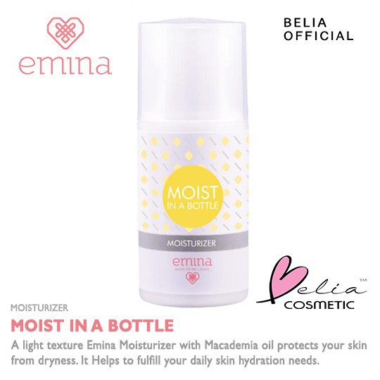 Emina Moist in a Bottle Moisturizer 50ml Pelembab Wajah BPOM