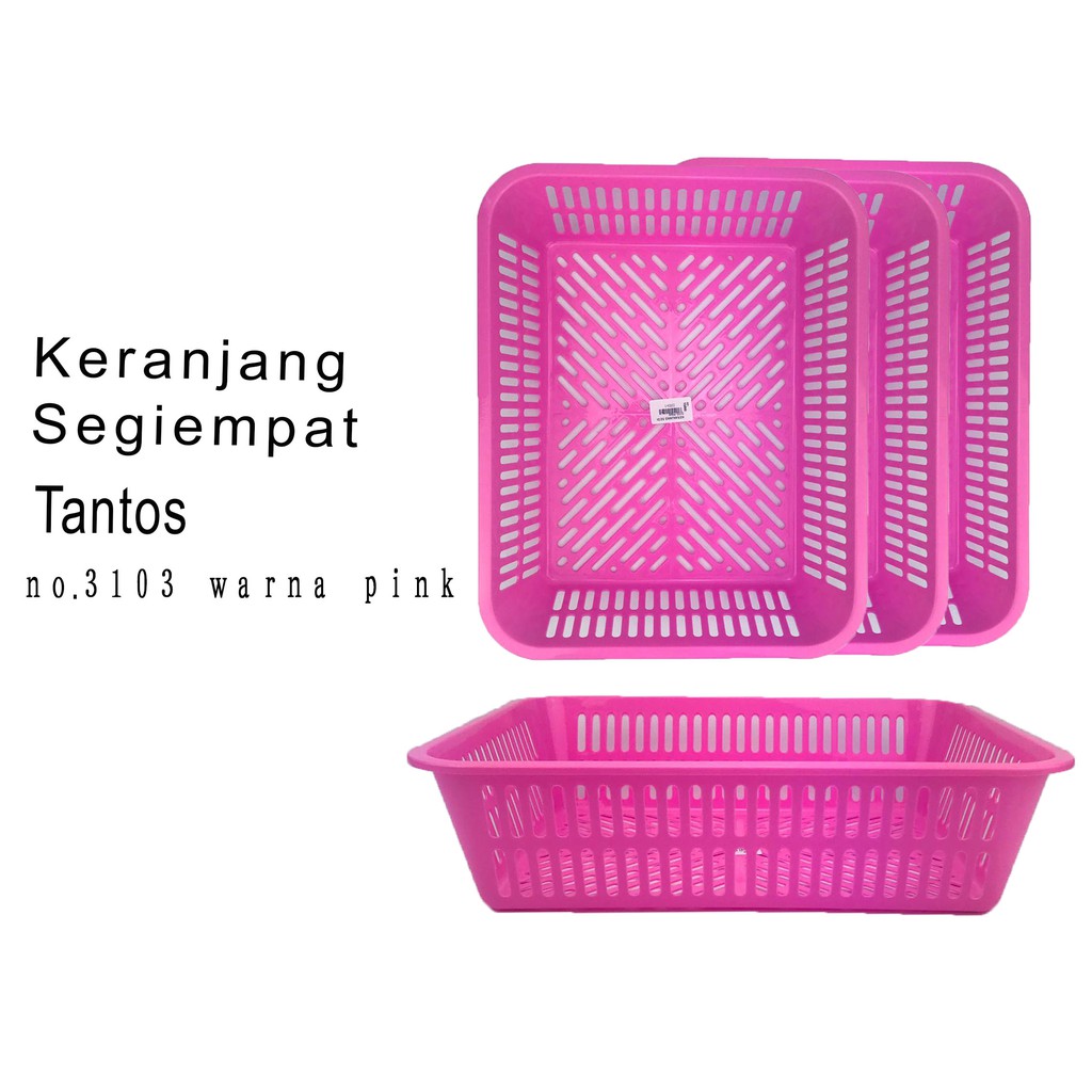 Tantos / Keranjang Segi Empat / Keranjang 3103 / Pink