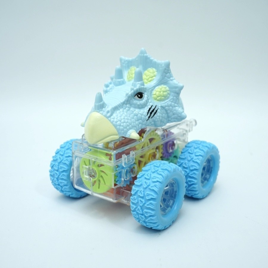 Main Dinosaurus Bigfoot Car Colourful Lights Gear 4Wd Mobil Dino