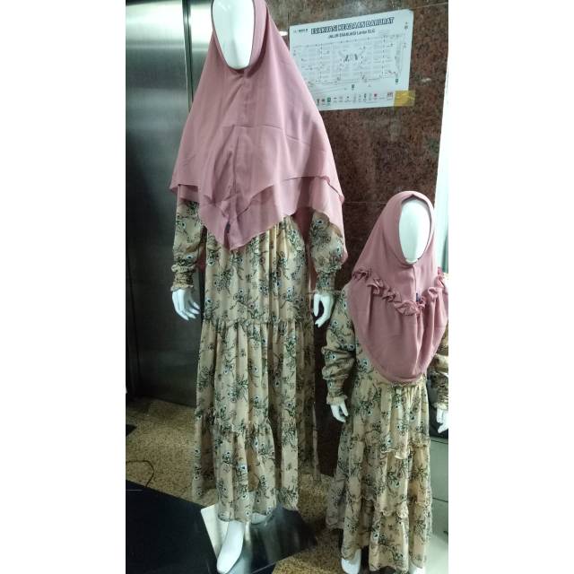 Gamis syari couple / syari ibu anak / syari anak / syari ceruty / gamis lebaran / gamis terbaru