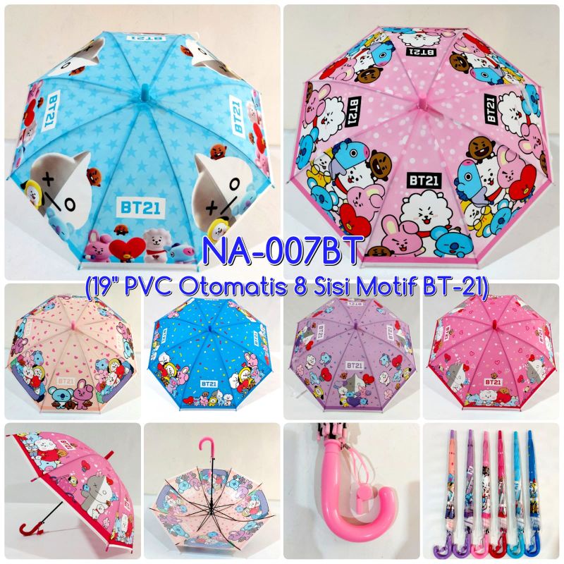 Payung Anak karakter Motif Bt21 8 Sisi