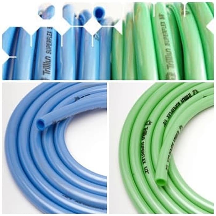 Selang Air Elastis Trilliun SuperFlex  1/2&quot; inch Eceran ( Harga Per 1 Meter ) Super Tebal Kenyang Anti Tekuk Meter Merk Trilliun Superflex Selang Air Taman Kebun Flexibel