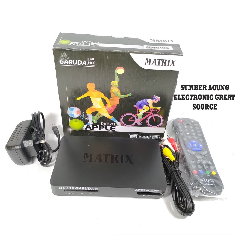 Matrix Set Top Box DVB T2 Apple Full HD Matrix Garuda Siaran Digital