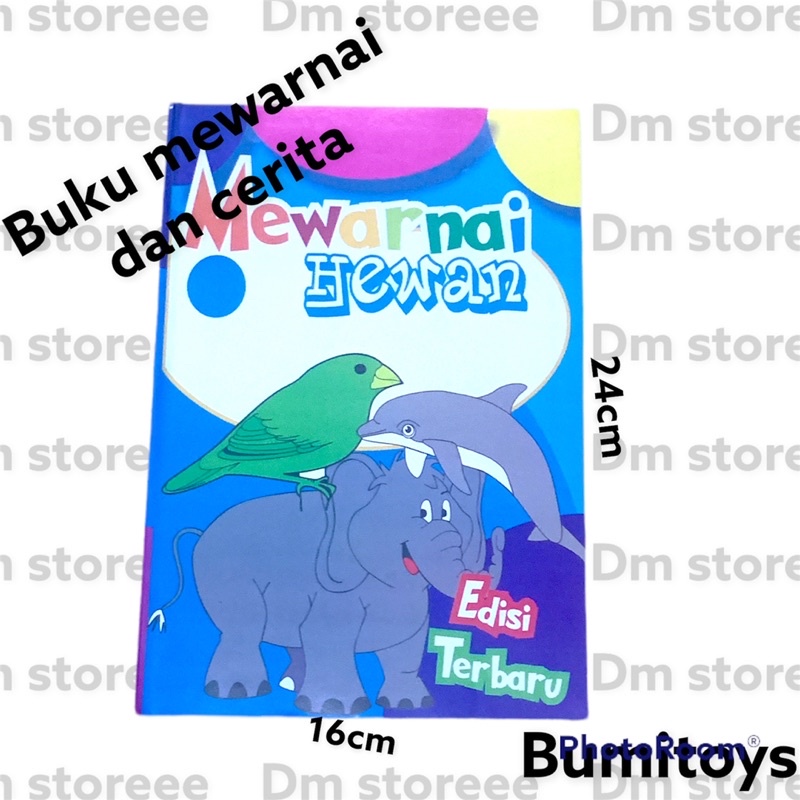 buku mewarnai dan cerita anak murah / mainan edukasi anak mewarnai belajar membaca cerita /