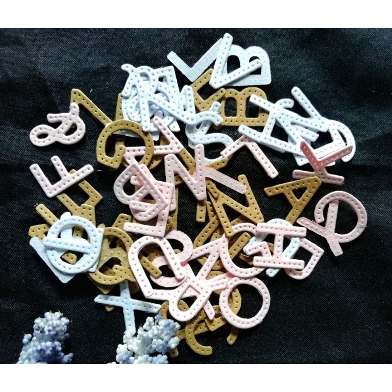 

Alfabet paper die cut jurnal scraftbook