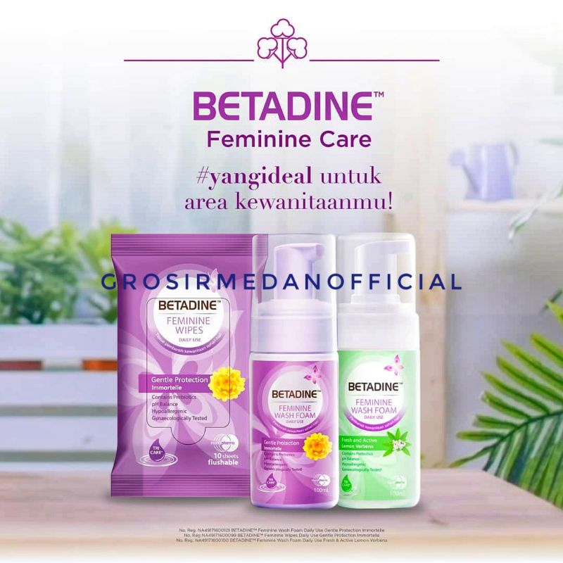 BETADINE FEMININE WASH FOAM - SABUN KEWANITAAN DENGAN PREBIOTIC