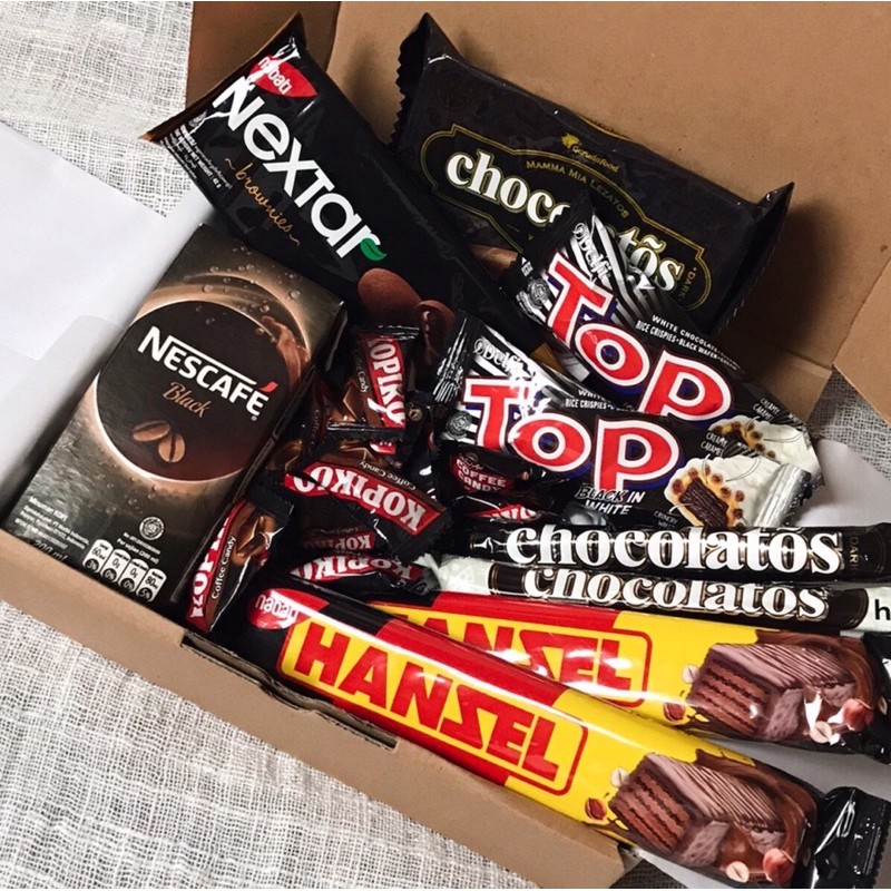

SNACK BOX / GIFT BOX / SNACKBOX MONOCHROME MURAH (Mid-term package)