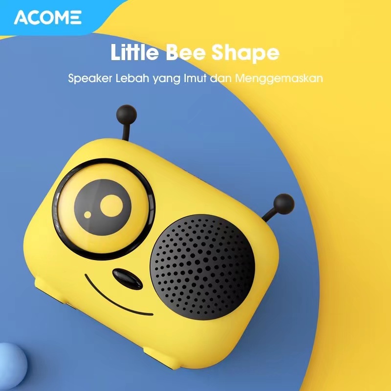 Speaker Bluetooth ACOME A15 Little Bee Shape TWS Garansi Resmi 1 Tahun