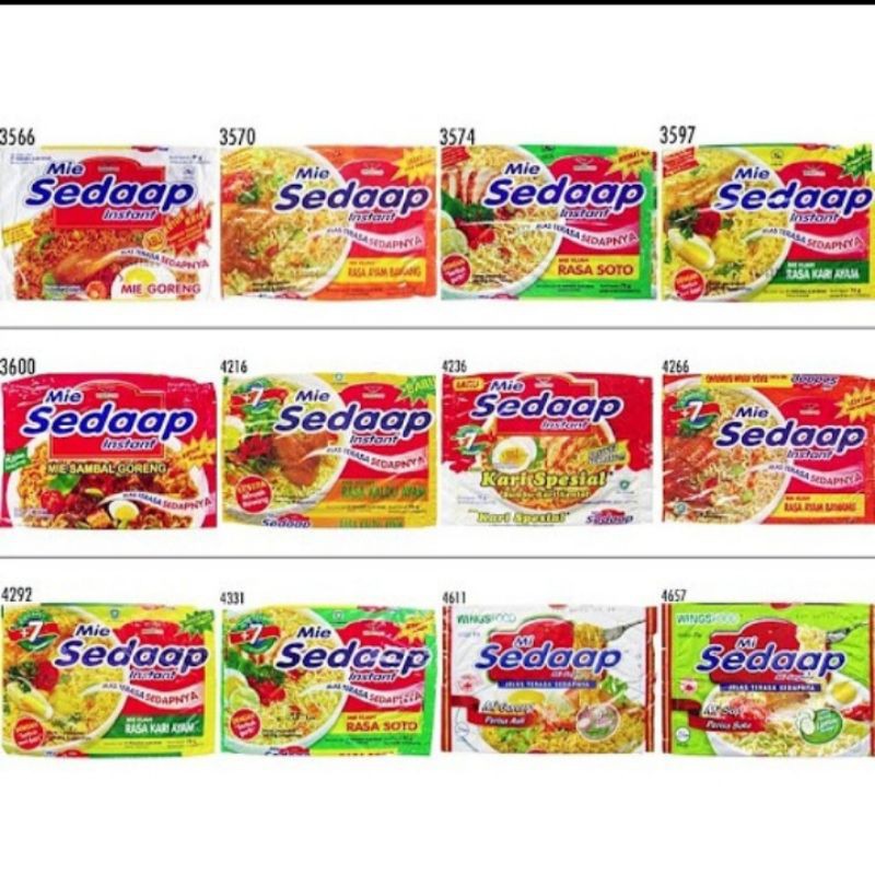 

mie sedap all variant 1 dus isi 40pcs