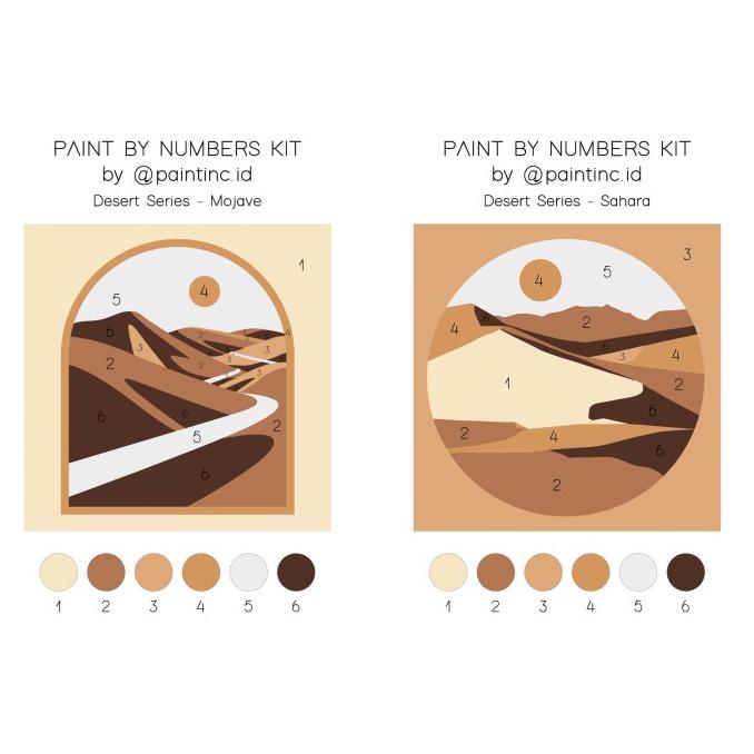 

Paint by Numbers Kit: SET OF 2 Desert Series | Paint Inc. ID ---READY---