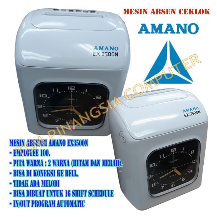Mesin Absen Manual Amano EX 3500 N / Absensi Ceklok Amano EX3500 / Amano EX 3500N