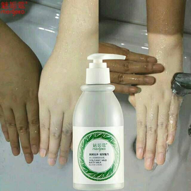 Susu Lumpur Pemutih Badan - Whitening Lumpur Mergeco Vulkanic 250Ml / Raycolis / Sabun Mandi Mergeco