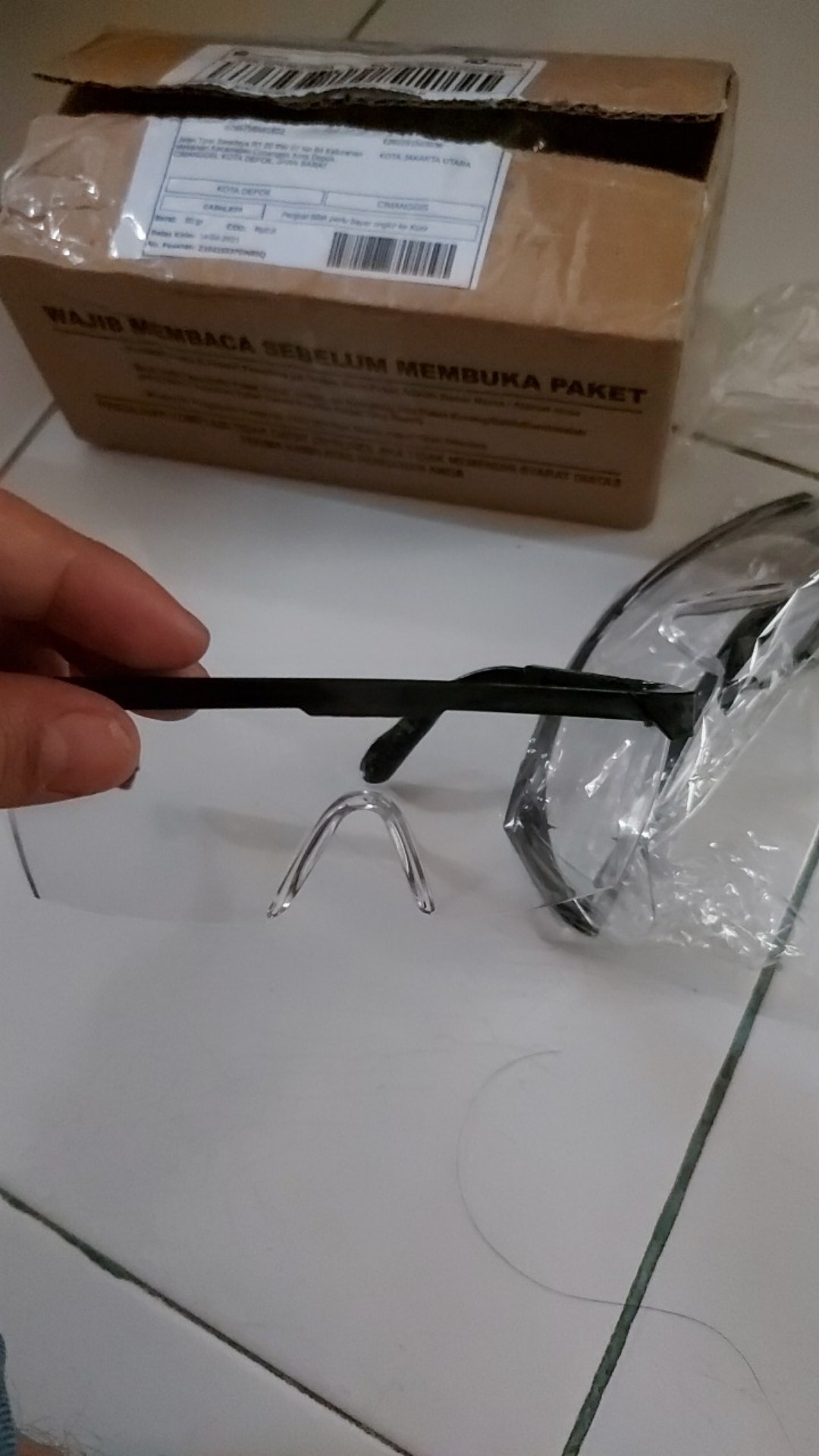 Kacamata Goggle Safety Anti Debu Pelindung Mata Bahan Import