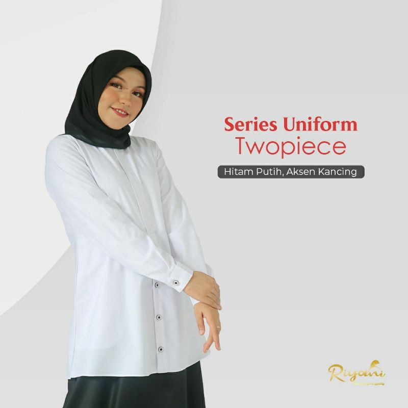 Gamis Dress Seragam Kantor Dinas Syar I Hitam Putih Pns Cpns Psh Asn Model Setelan Atas Bawah Shopee Indonesia