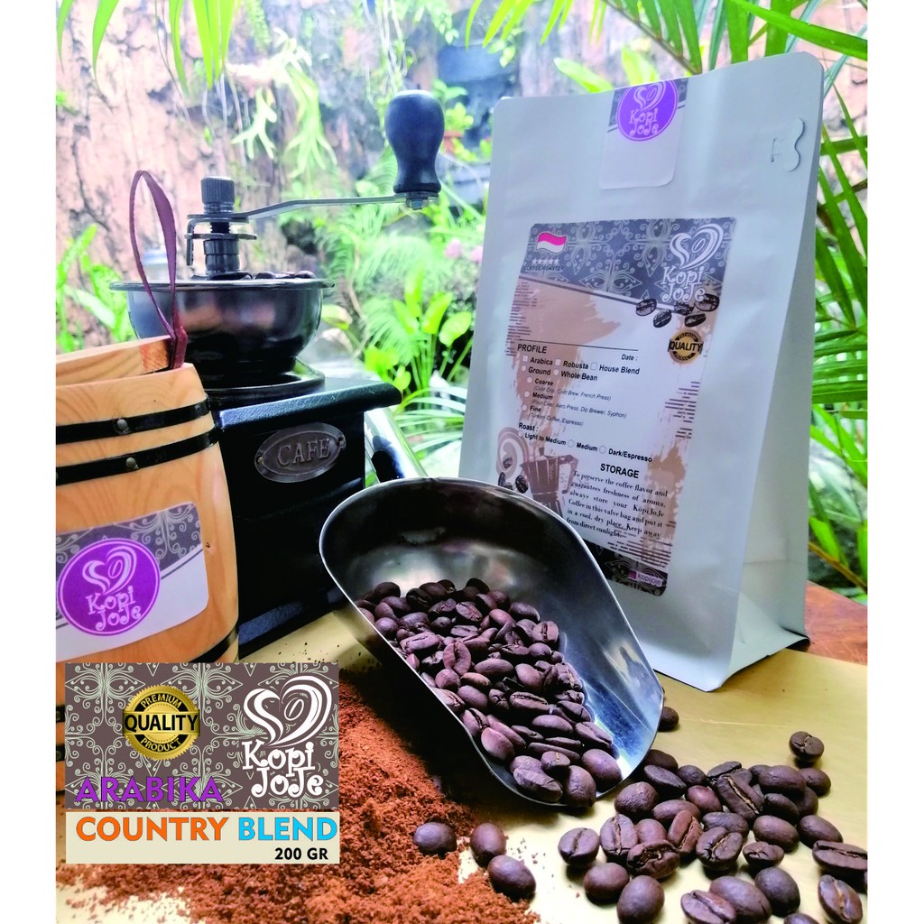 

PAKET KOPI ARABIKA COUNTRY BLEND+GULA AREN BUBUK - 2x200GR KOPIJOJE