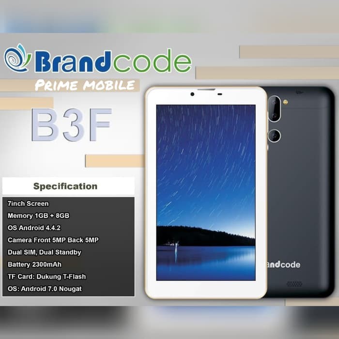 Tablet Brandcode B3F RAM 1GB ROM 8GB