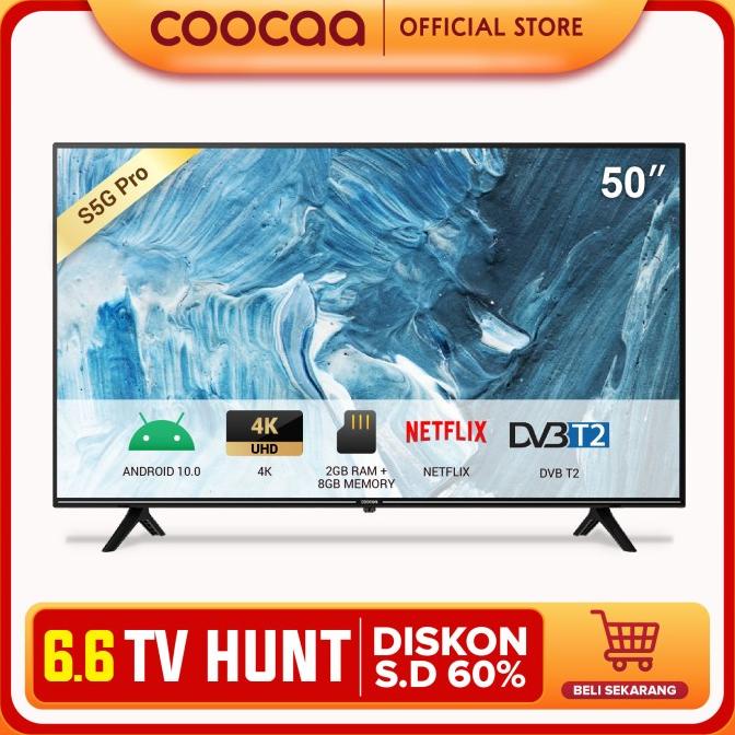 COOCAA LED TV 50 inch Android 10.0 - 4K - Digital TV (50S5G PRO)