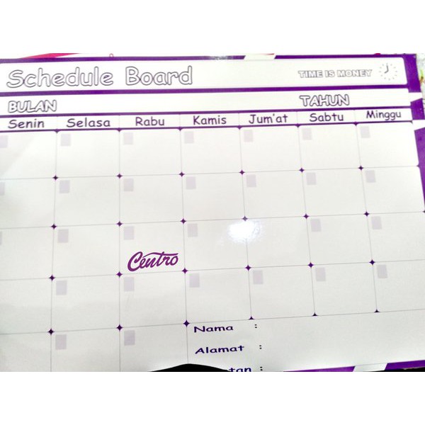 

Free Ongkir SCHEDULE BOARD PAPAN JADWAL Berkualitas