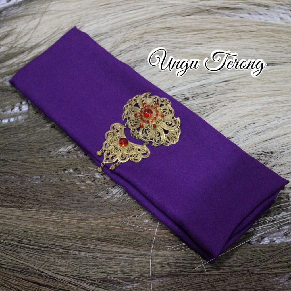 Selendang Sifon Hycon | Selendang Bali | Senteng-Ungu Terong